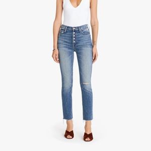 Mother Jeans The Pixie Dazzler Ankle Fray